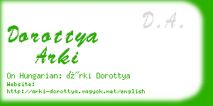 dorottya arki business card